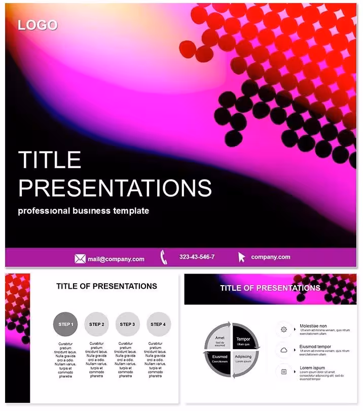 Purple with Peas Keynote Template Design
