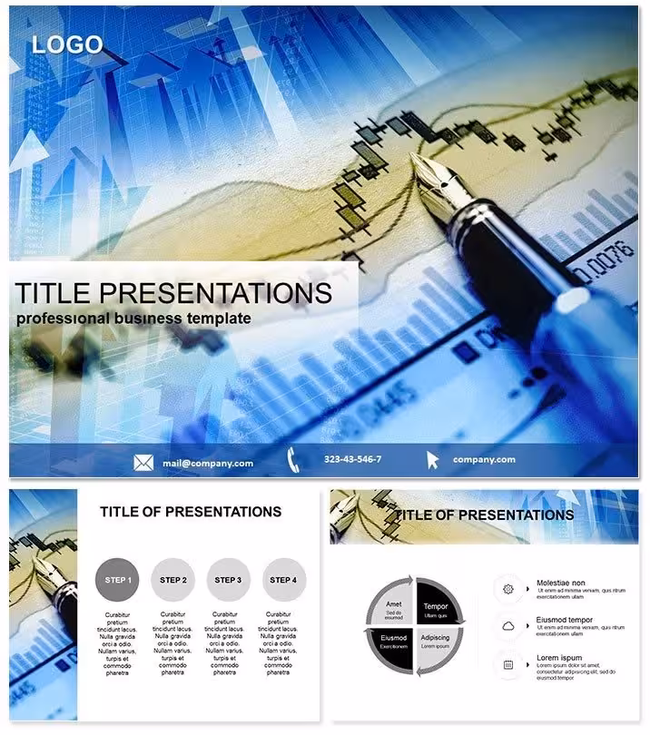 Strategic Stock Trading Lessons Keynote Template: Chart Wins