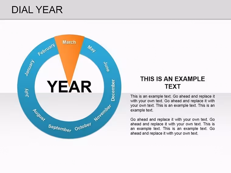 Dial Year Keynote Charts: Clock in Yearly Success with Elegant Calendars