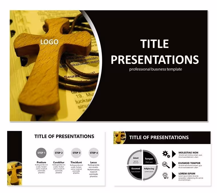 Download Christian Cross Keynote Presentation Template