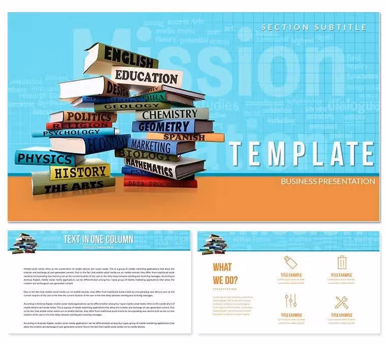 Online Books Keynote Template - Download Presentation