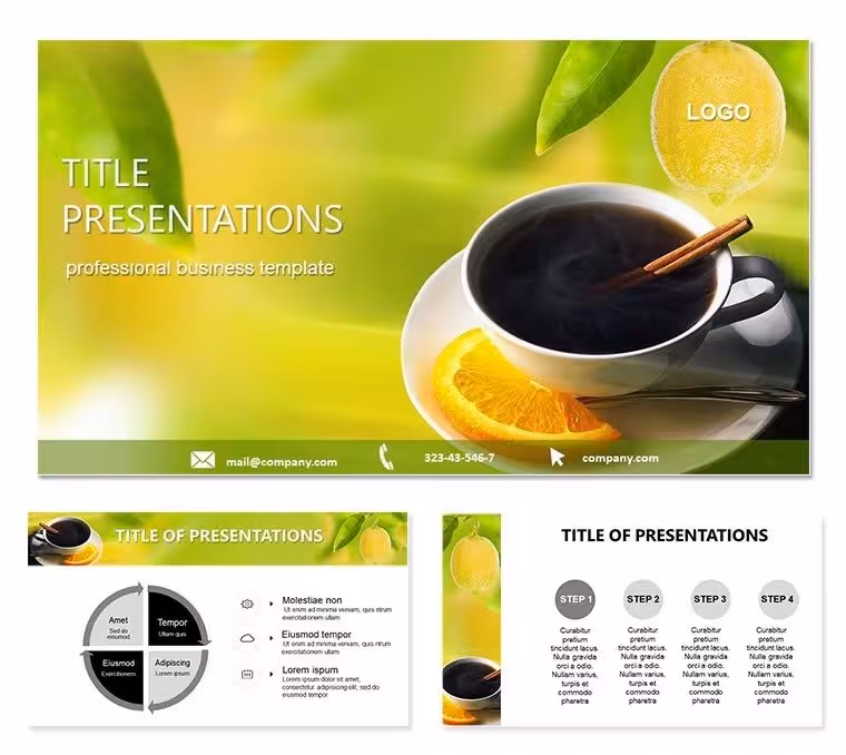 Hot Beverages PowerPoint Template: Steeping Stories in Every Slide