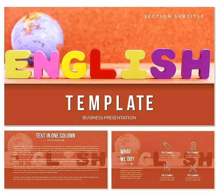 Learn English Keynote templates