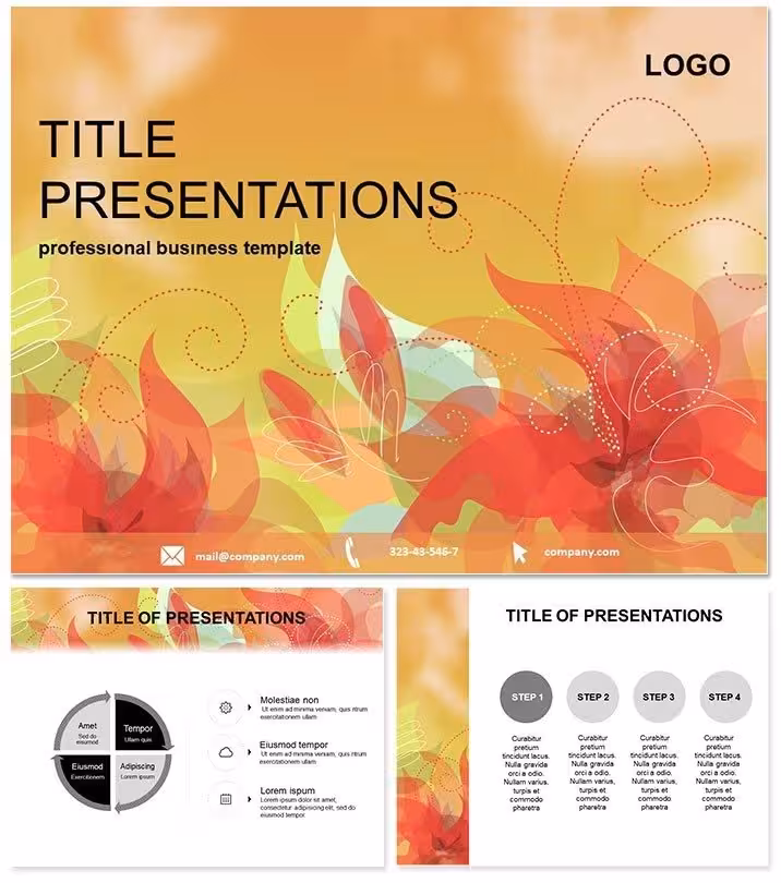 Artistic Floral Design PowerPoint Template Gallery