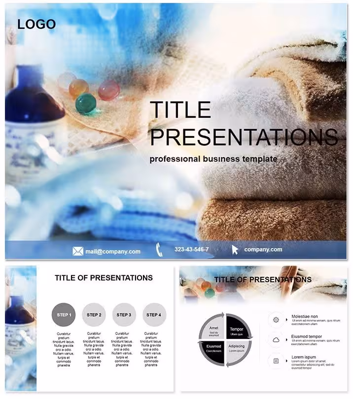 Bathroom Towels Keynote Template: Soak in Serene Storytelling