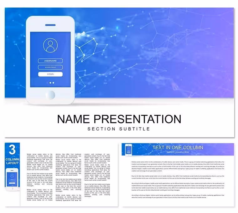 Professional Keynote Templates for Social Mobile Analytics