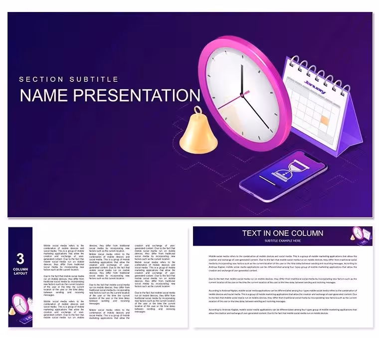 Effective Managers Organize Time Keynote template