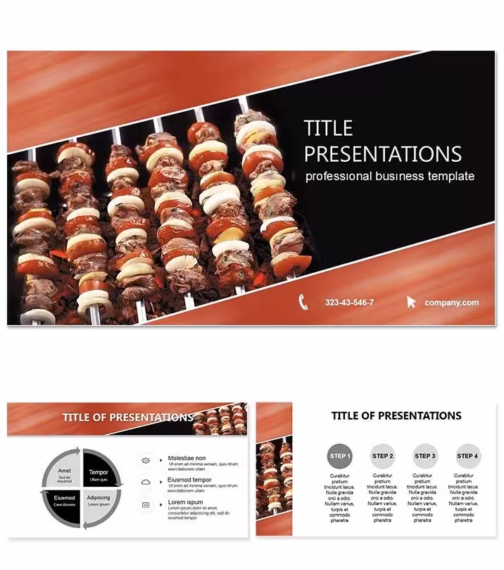 Skewers PowerPoint Template: Savor the Presentation
