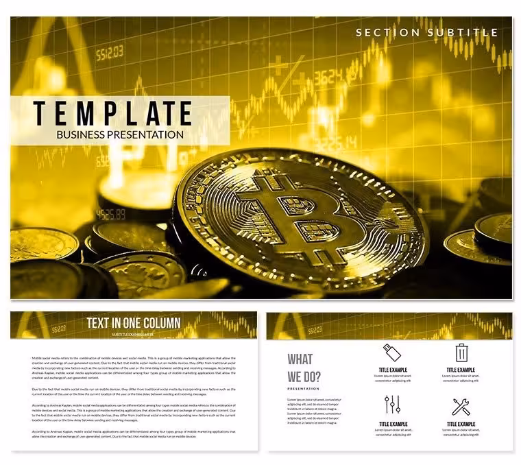 Bitcoin Price Index Keynote templates - Themes