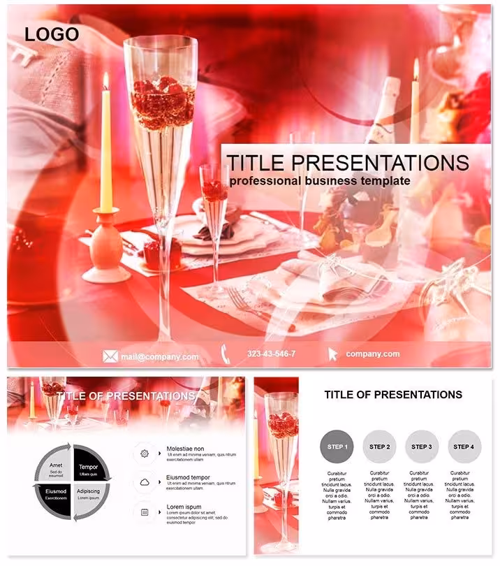 Background Romantic PowerPoint Template for Event Elegance