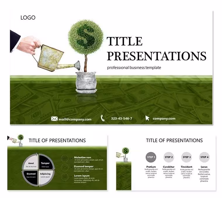 Increase Money PowerPoint template
