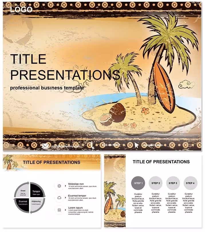 Paradise Awaits: Beach Island Vacation Template Magic