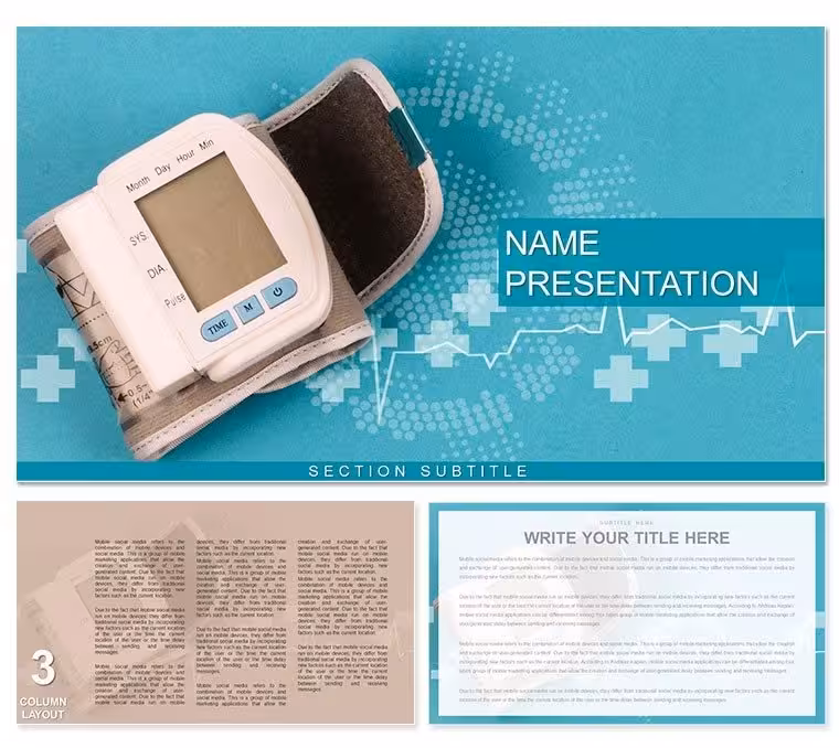 Automatic Electronic Blood Pressure Keynote Designs | Download Now