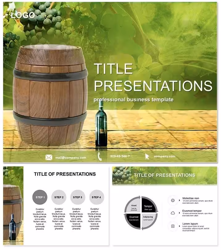Sophisticated Wine Production Keynote Template: Vintage Visions