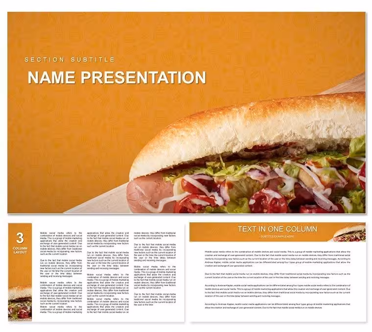 Fast Food Restaurants Keynote Template - Themes