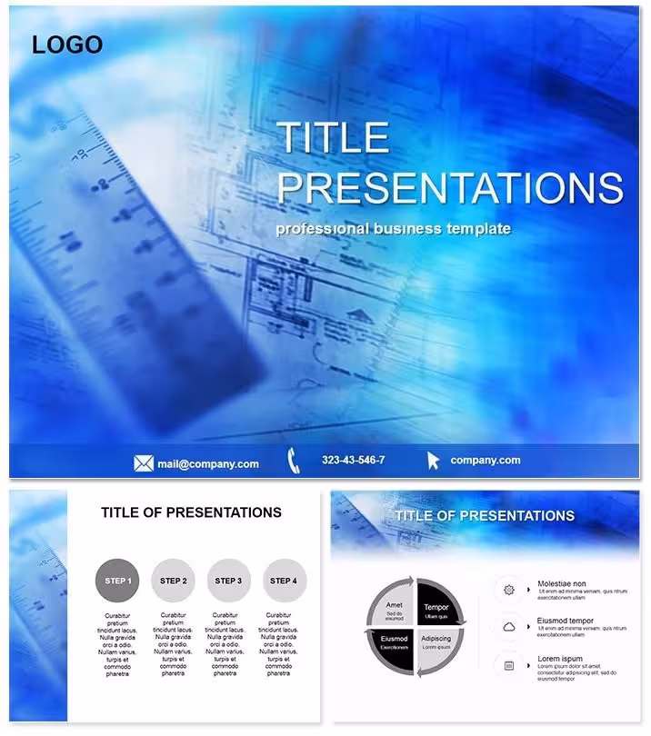 Geometrical Drawing Keynote Template: Design