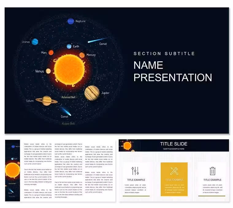 Solar System Space Keynote Template