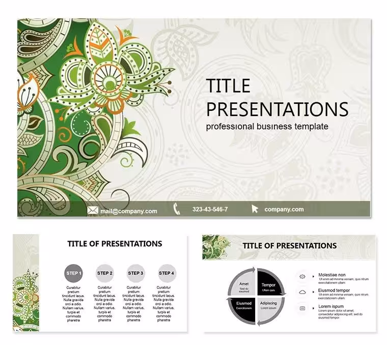 Tracery Pattern Elegant Keynote Template: Intricate Inspirations
