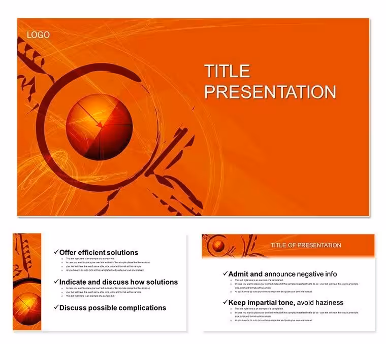 Pie Chart Background Keynote Template
