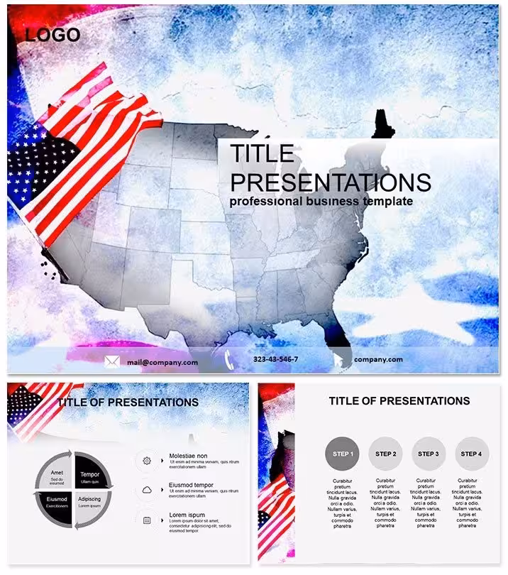 USA Territory Flag PowerPoint Template