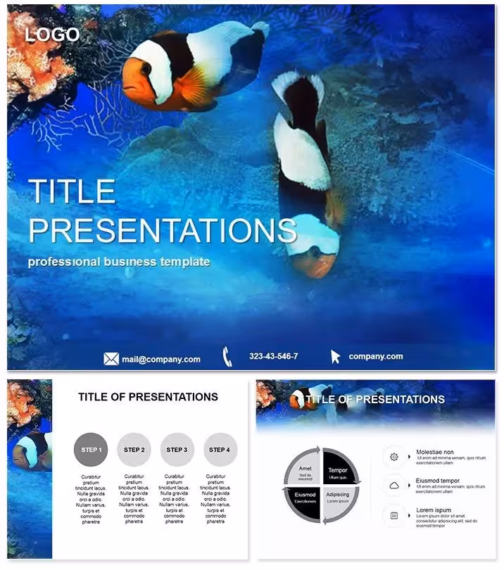 Immerse Audiences in Aquarium Fish Keynote Template
