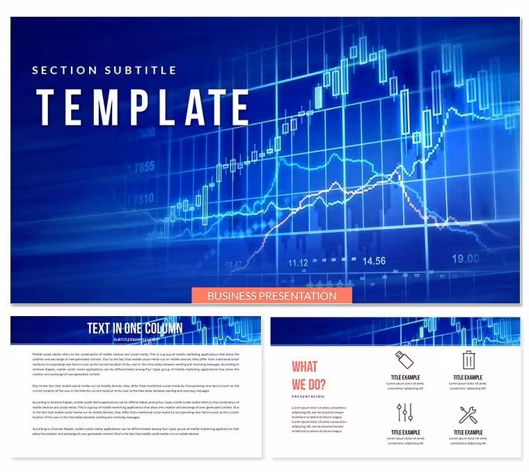 Interactive Forex Chart Keynote template - themes