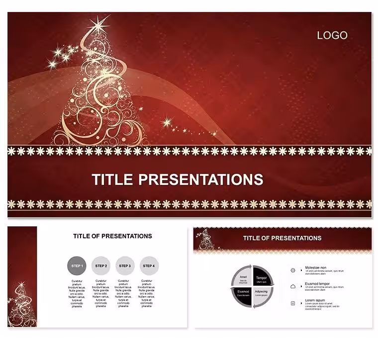 Illuminated Christmas Tree Keynote Template