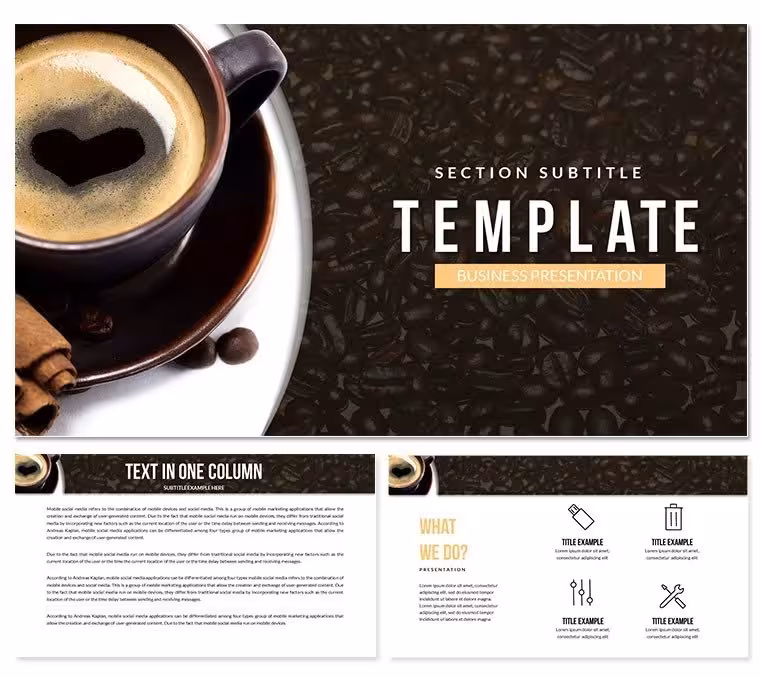 Hot Black Coffee Keynote Template - Themes