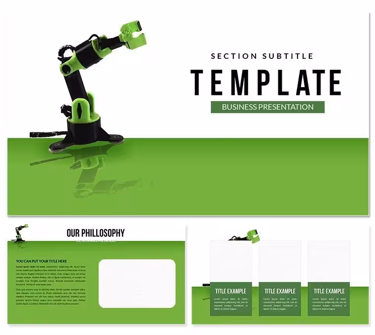 Manufacturing Robots Keynote templates