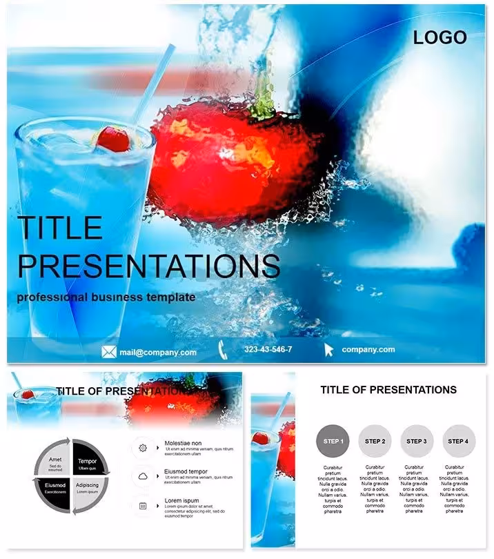 Cool Cocktail PowerPoint Template: Shake Up Flavorful Decks
