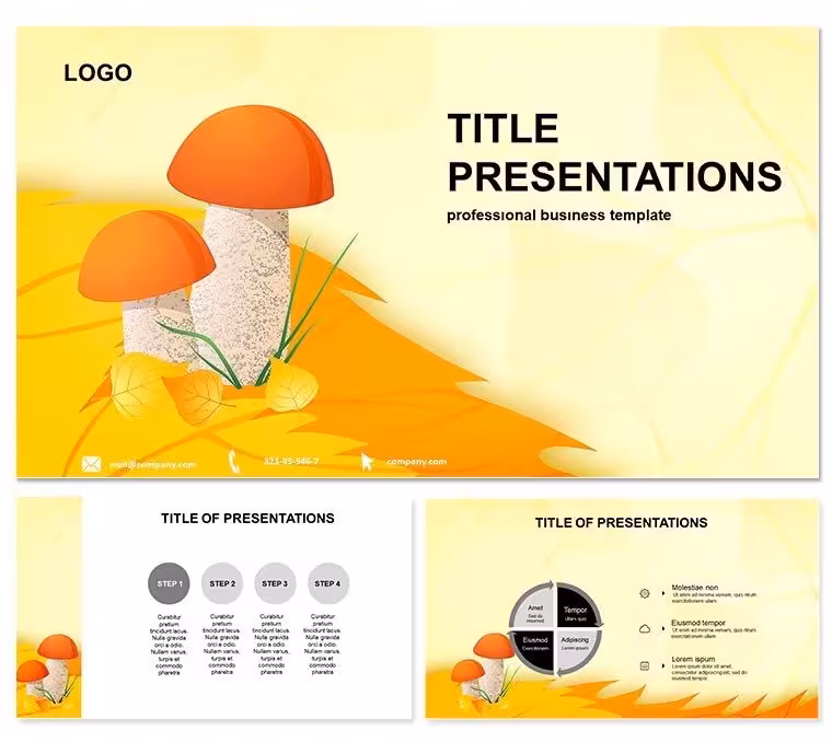 Edible Mushrooms Keynote Theme for Nature Lovers
