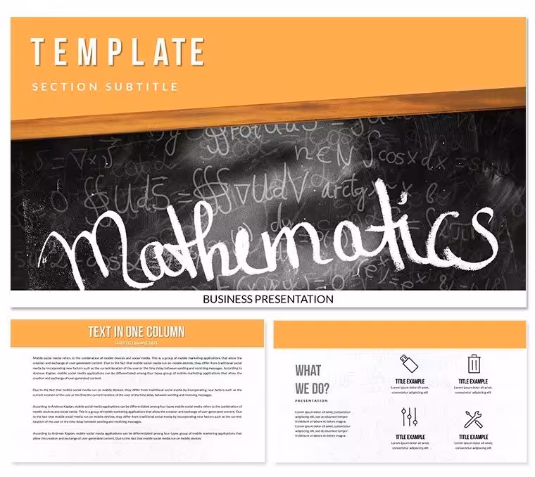 Mathematics Lessons Keynote templates