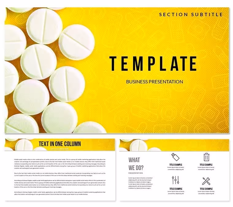 Capsules, tablets, pills Keynote templates