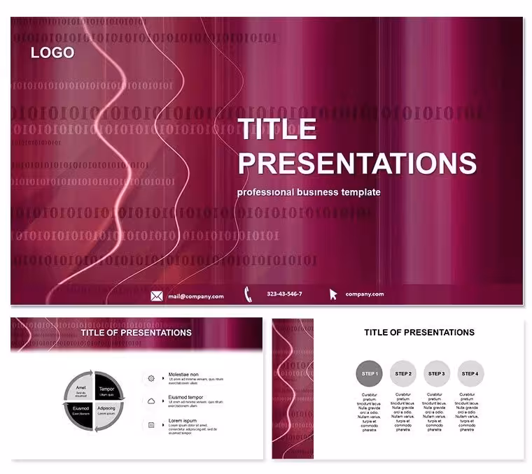 Digital Encoding Background PowerPoint Template