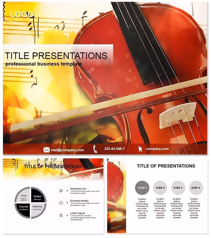 Violin Music Study PowerPoint Template
