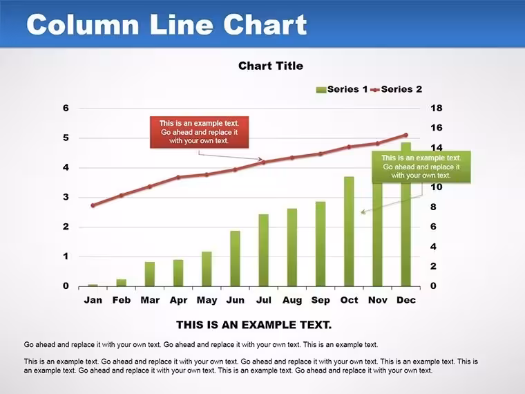 Column Line Charts Keynote Template: Dynamic Visuals