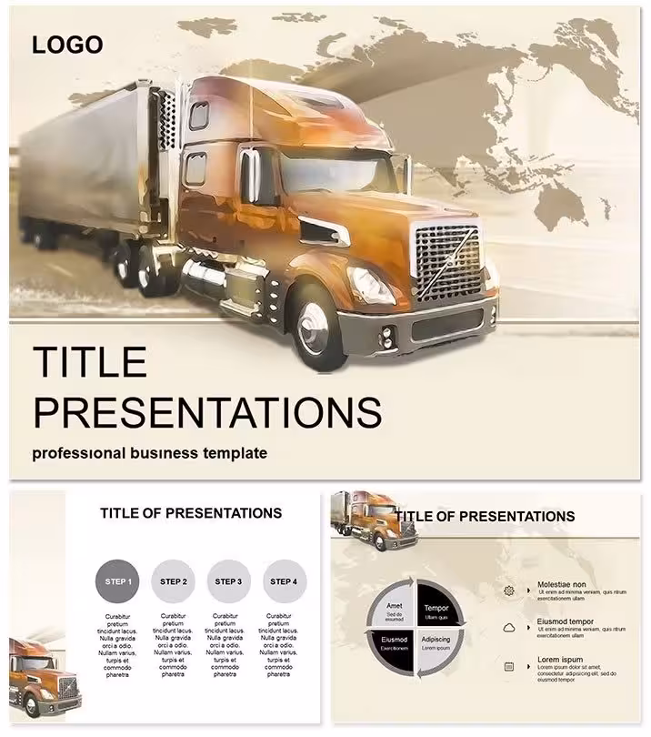 Road Truck Keynote Template for Logistics