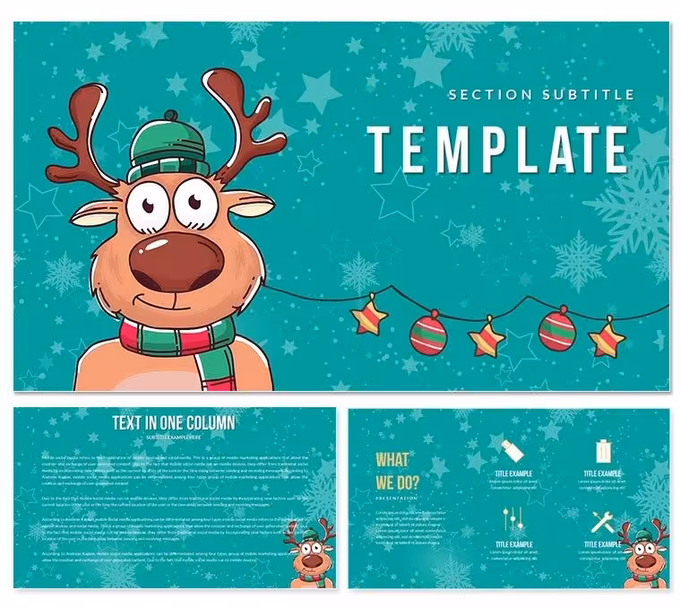 Christmas Deer Keynote Template: Presentation