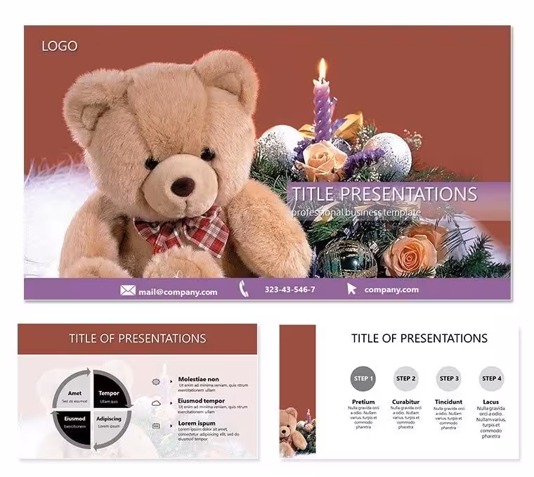 Holiday bear PowerPoint templates