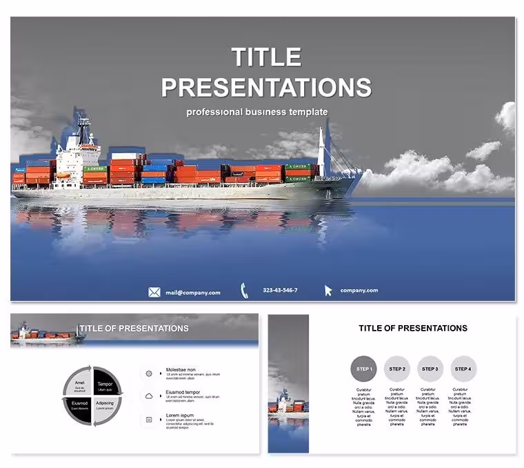 Cargo Liner PowerPoint Template for Logistics