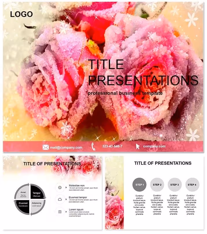 Roses PowerPoint Template: Bloom Brilliance in Your Decks