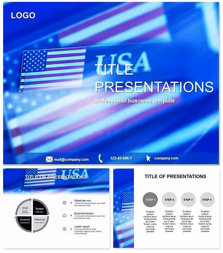 USA PowerPoint Template: 28 Diagrams