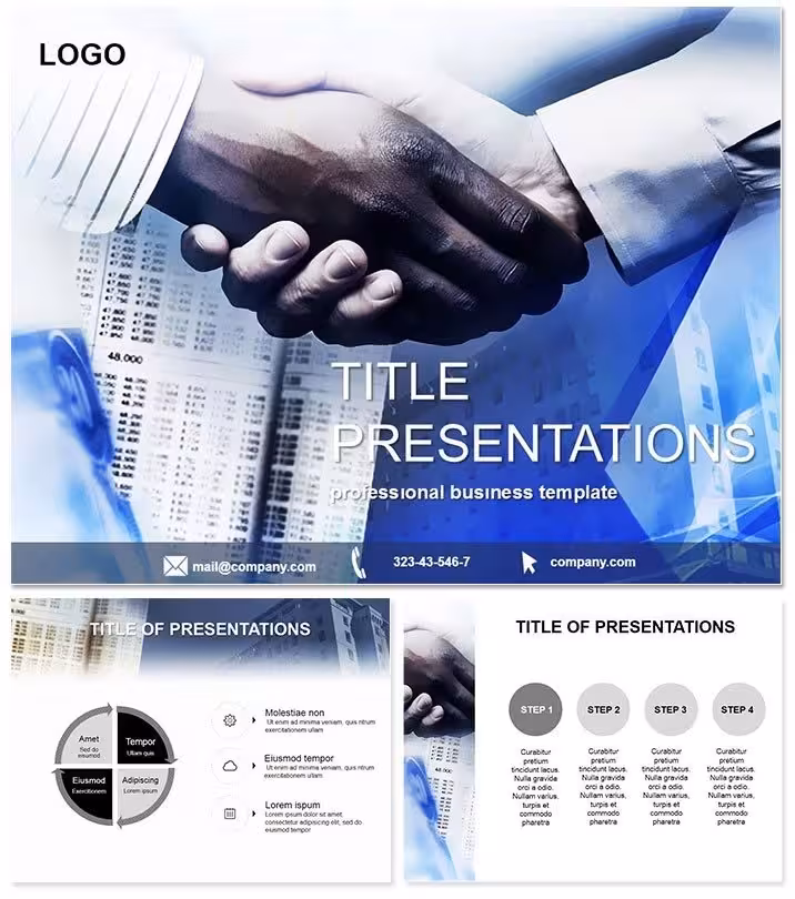 Elegant Blue Business Agreement Template