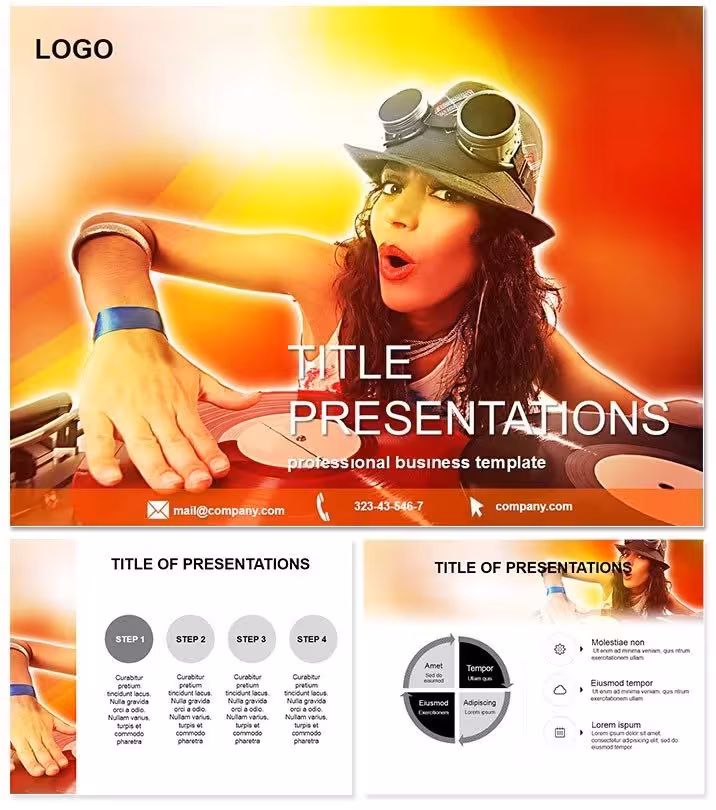 DJ Keynote Template - Fully Editable | Instant Download | ImagineLayout