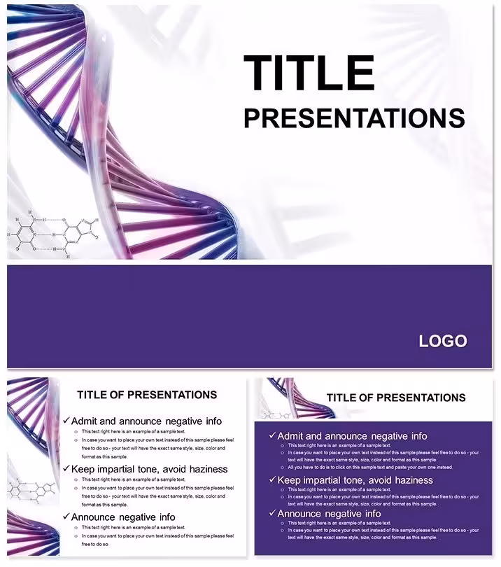 DNA, Genes, Chromosomes Keynote Template: 28 Diagrams