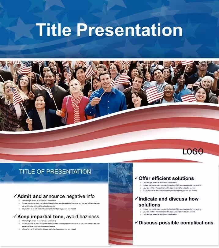 Citizens of the United States PowerPoint Template