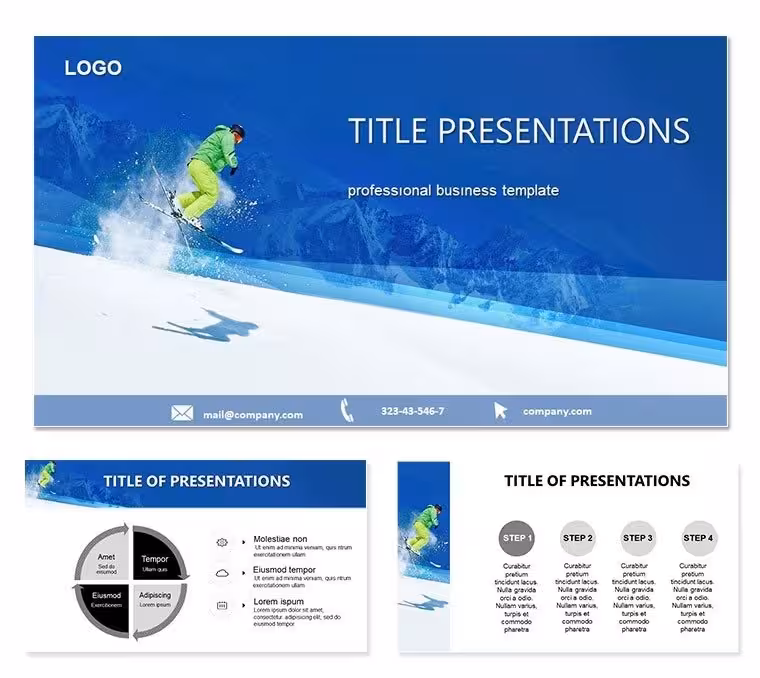 Professional Skier PowerPoint Template: Gear Up Your Sports Presentations