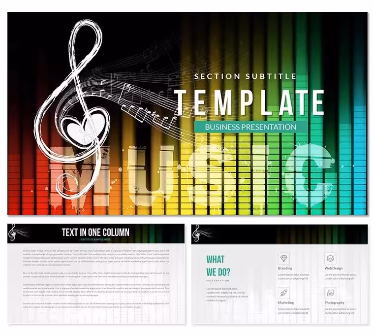 Romantic Song Lyrics Keynote template