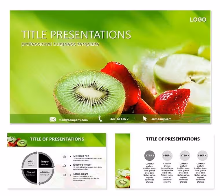 Kiwi Eat at Home PowerPoint Template: Simmer Stories of Wellness