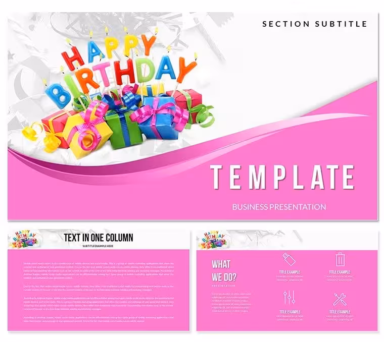 Congratulations Happy Birthday Keynote templates